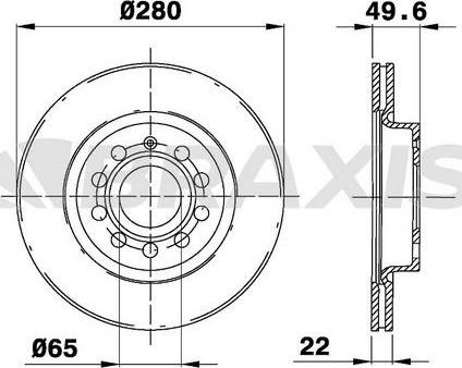 Braxis AE0011 - Тормозной диск autospares.lv