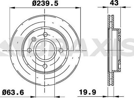 Braxis AE0017 - Тормозной диск autospares.lv