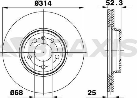 Braxis AE0084 - Тормозной диск autospares.lv