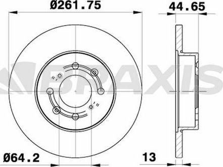 Braxis AE0086 - Тормозной диск autospares.lv