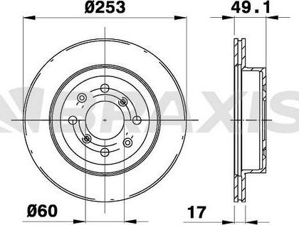 Braxis AE0087 - Тормозной диск autospares.lv