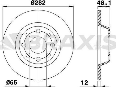 Braxis AE0035 - Тормозной диск autospares.lv