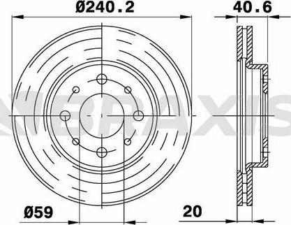 Braxis AE0036 - Тормозной диск autospares.lv