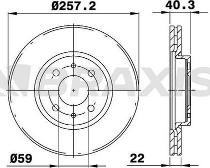 Braxis AE0030 - Тормозной диск autospares.lv