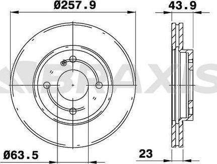 Braxis AE0029 - Тормозной диск autospares.lv