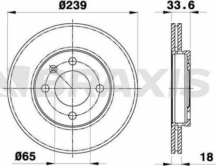 Braxis AE0024 - Тормозной диск autospares.lv