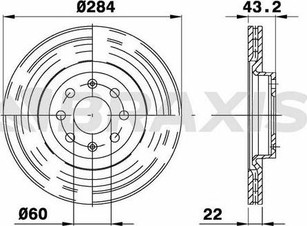 Braxis AE0079 - Тормозной диск autospares.lv