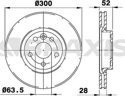 Braxis AE0074 - Тормозной диск autospares.lv