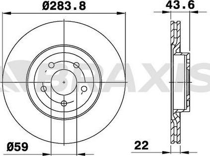 Braxis AE0078 - Тормозной диск autospares.lv