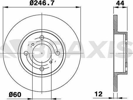 Braxis AE0191 - Тормозной диск autospares.lv