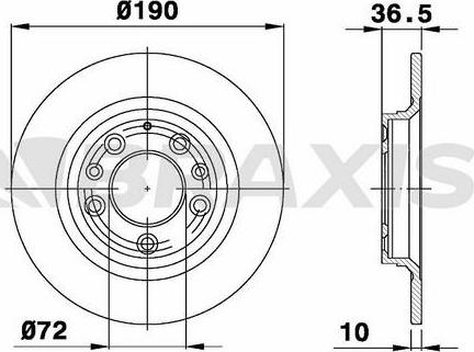 Braxis AE0192 - Тормозной диск autospares.lv