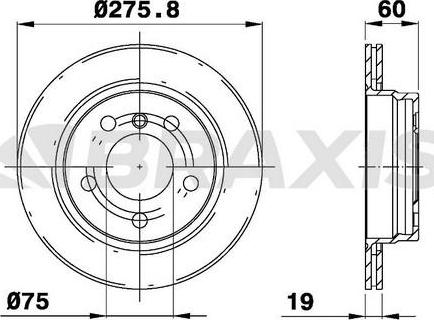 Braxis AE0149 - Тормозной диск autospares.lv