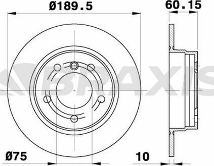 Braxis AE0146 - Тормозной диск autospares.lv