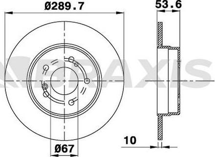 Braxis AE0143 - Тормозной диск autospares.lv