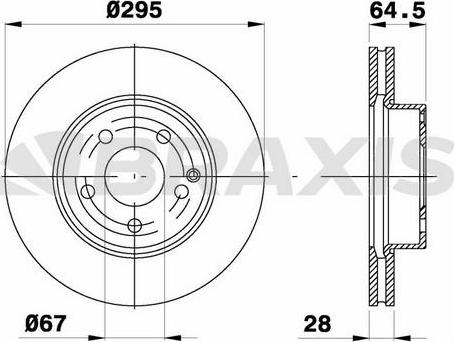 Braxis AE0147 - Тормозной диск autospares.lv