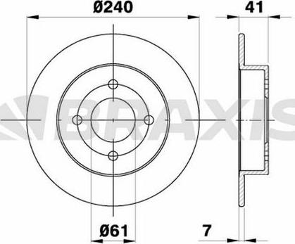 Braxis AE0159 - Тормозной диск autospares.lv