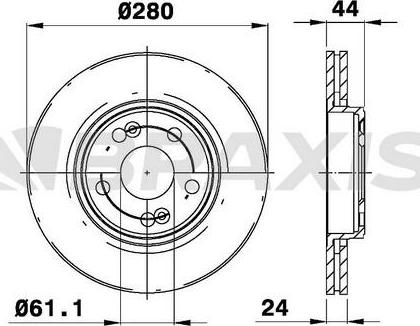 Braxis AE0156 - Тормозной диск autospares.lv