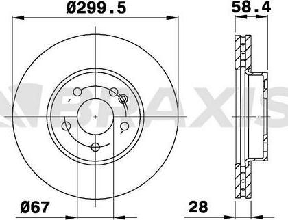 Braxis AE0151 - Тормозной диск autospares.lv