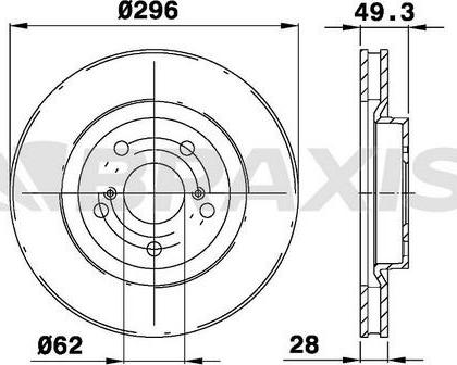 Braxis AE0158 - Тормозной диск autospares.lv