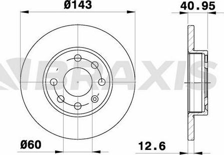 Braxis AE0166 - Тормозной диск autospares.lv