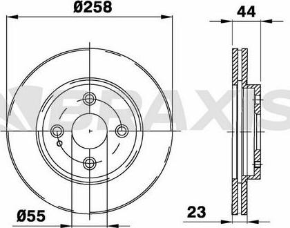 Braxis AE0161 - Тормозной диск autospares.lv