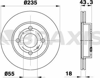 Braxis AE0101 - Тормозной диск autospares.lv