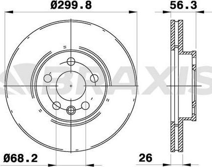 Braxis AE0108 - Тормозной диск autospares.lv