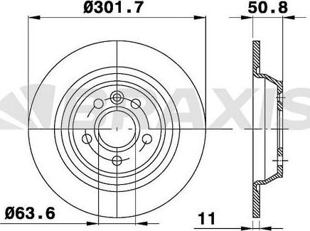 Braxis AE0102 - Тормозной диск autospares.lv