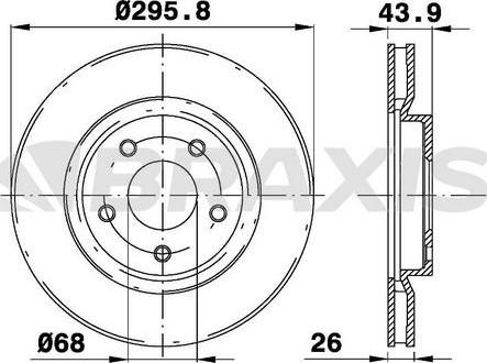 Braxis AE0114 - Тормозной диск autospares.lv