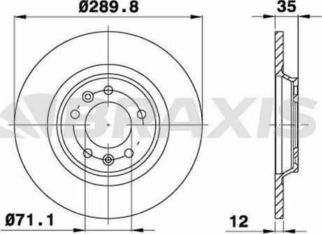 Braxis AE0115 - Тормозной диск autospares.lv