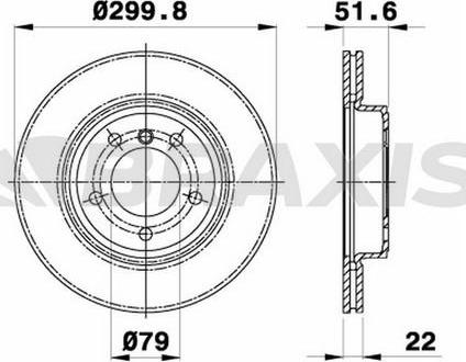 Braxis AE0110 - Тормозной диск autospares.lv