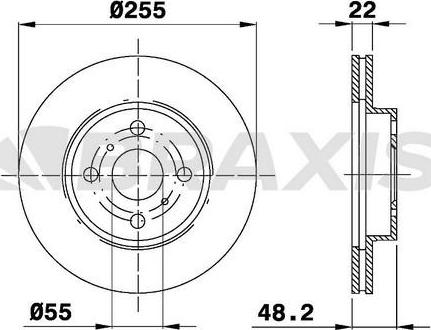 Braxis AE0189 - Тормозной диск autospares.lv