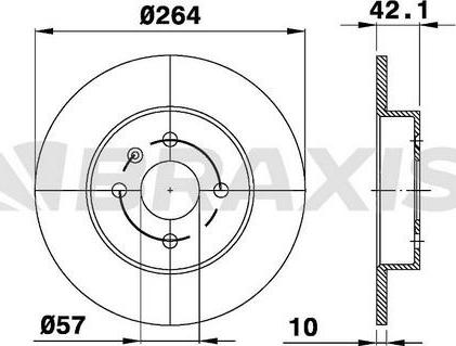 Braxis AE0186 - Тормозной диск autospares.lv