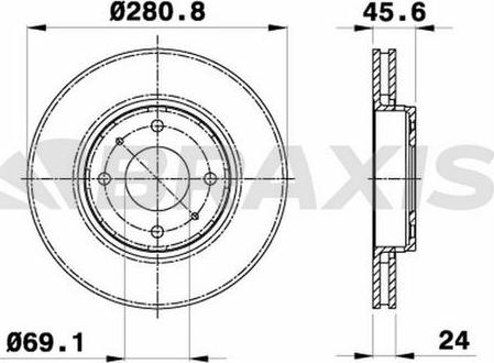 Braxis AE0180 - Тормозной диск autospares.lv