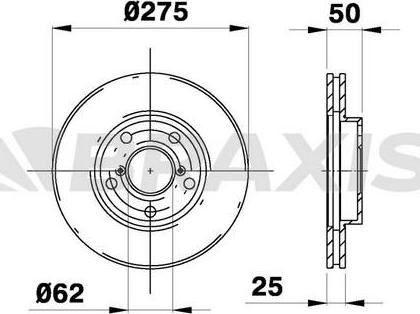 Braxis AE0183 - Тормозной диск autospares.lv