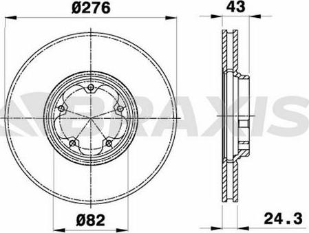 Braxis AE0139 - Тормозной диск autospares.lv