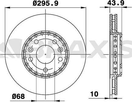 Braxis AE0138 - Тормозной диск autospares.lv