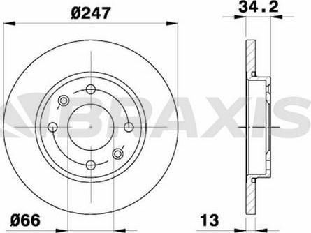 Braxis AE0133 - Тормозной диск autospares.lv