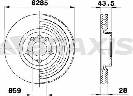 Braxis AE0132 - Тормозной диск autospares.lv