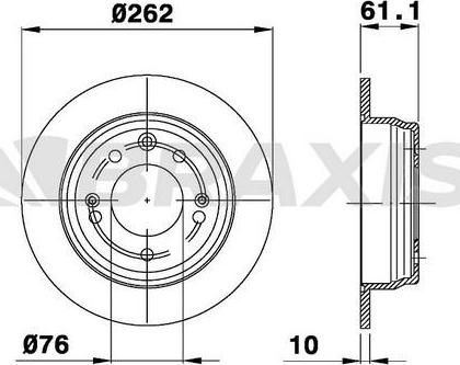 Braxis AE0129 - Тормозной диск autospares.lv