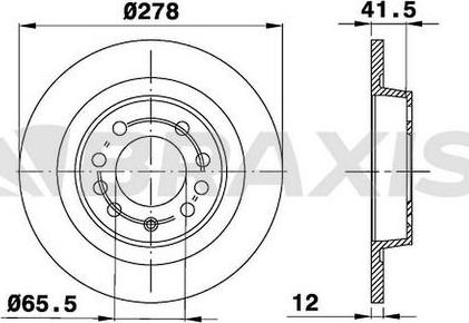 Braxis AE0123 - Тормозной диск autospares.lv