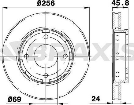 Braxis AE0170 - Тормозной диск autospares.lv