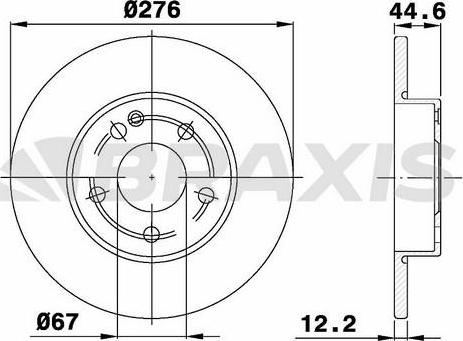 Braxis AE0171 - Тормозной диск autospares.lv