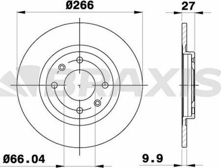 Braxis AE0390 - Тормозной диск autospares.lv
