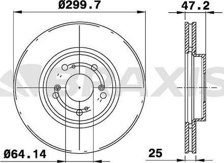 Braxis AE0344 - Тормозной диск autospares.lv