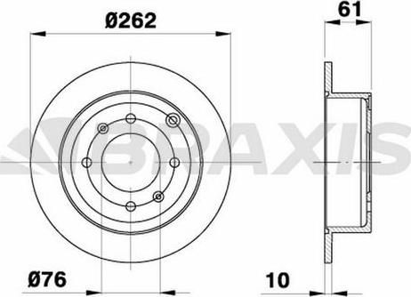 Braxis AE0369 - Тормозной диск autospares.lv