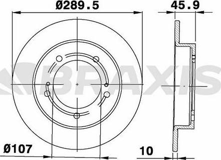 Braxis AE0361 - Тормозной диск autospares.lv