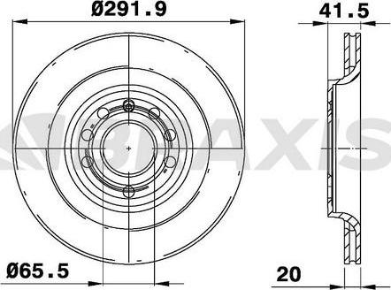 Braxis AE0368 - Тормозной диск autospares.lv