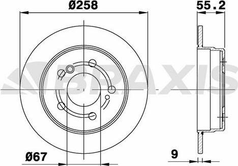 Braxis AE0362 - Тормозной диск autospares.lv