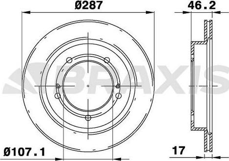 Braxis AE0300 - Тормозной диск autospares.lv